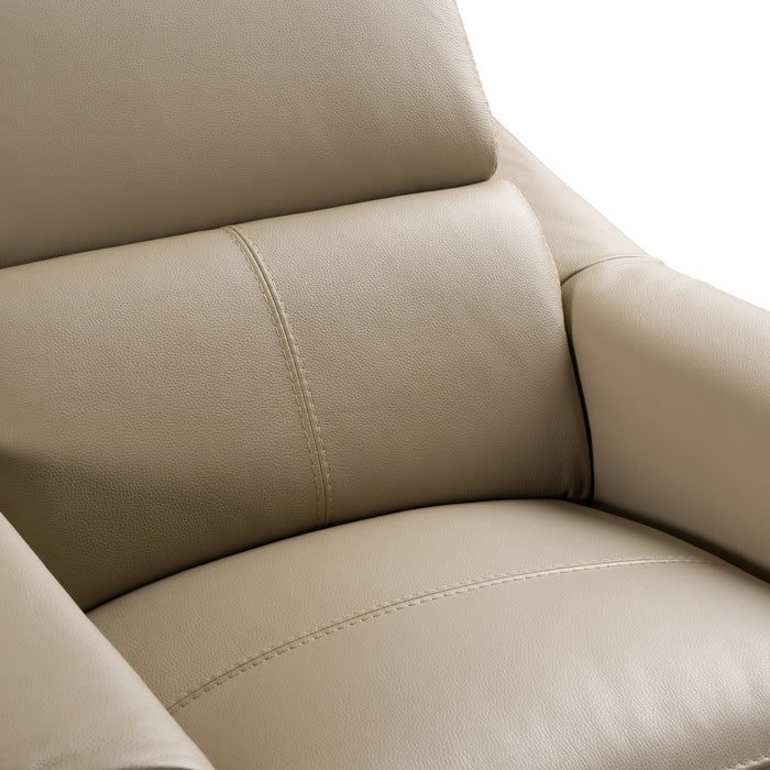 Eden - Modern Taupe Leather Recliner Chair