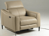 Eden - Modern Taupe Leather Recliner Chair
