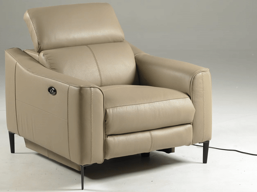 Eden - Modern Taupe Leather Recliner Chair