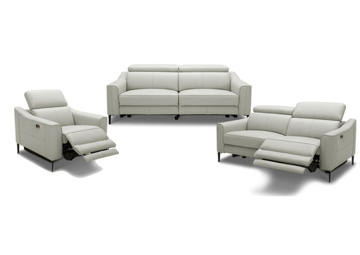 Eden - Modern Grey Leather Sofa Set