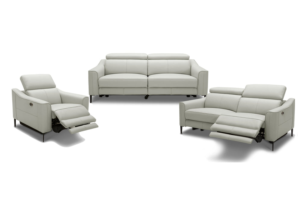 Eden - Modern Grey Leather Sofa Set