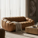 Ekwok - Modern Tan Leather Sofa