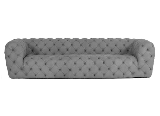 Ellington - Italian Grey Nubuck Leather 3-Seater Sofa