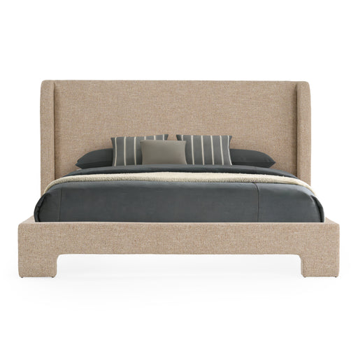 Emilio - Modern Beige Fabric Bed