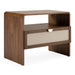 Harris + Emilio - Modern Brown Fabric + Burlap + Walnut 4-Piece Bedroom Set