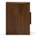 Emilio - Modern Natural Burlap + Walnut Nightstand