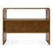 Emilio - Modern Natural Burlap + Walnut Nightstand