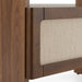 Harris + Emilio - Modern Brown Fabric + Burlap + Walnut 4-Piece Bedroom Set