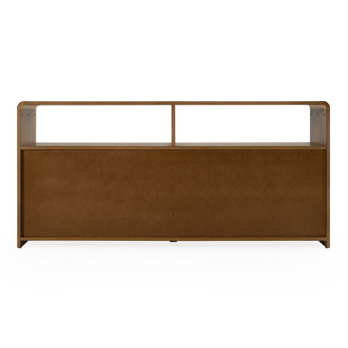 Emilio - Modern Natural Burlap + Walnut Dresser