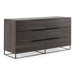 Enzo Italian Modern Grey Oak & Fabric 4-Piece Bedroom Set