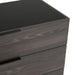 Enzo Italian Modern Grey Oak & Fabric 4-Piece Bedroom Set