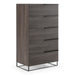 Enzo Italian Modern Grey Oak Chest