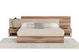 Matteo - Italian Modern Walnut & Fabric Bed