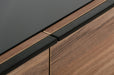 Matteo Italian Modern Walnut & Fabric 4-Piece Bedroom Set