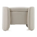 Erin - Modern Cream Fabric Storage Ottoman