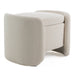 Erin - Modern Cream Fabric Storage Ottoman