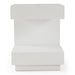 Esso Modern White Glossy Tall Nightstand