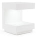 Esso Modern White Glossy Tall Nightstand