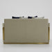 Tenaya Modern Beige Fabric & Gold Loveseat Sofa