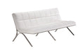 Antimony Mid-Century White Leatherette Sofa Set