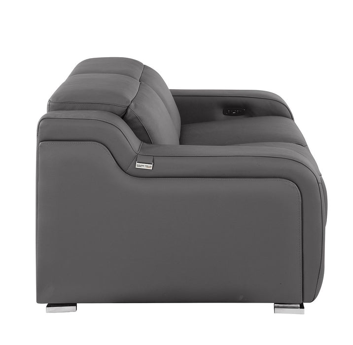 Global United 6111 Power Reclining Loveseat | Genuine Leather
