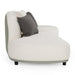 Falcone - Contemporary Off-White + Grey Bonded Leather Curved Sectional Sofa