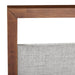Queen Falcor - Modern Grey Fabric & Walnut Veneer Bed