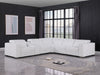 Global United 1208 White 6PC Sectional