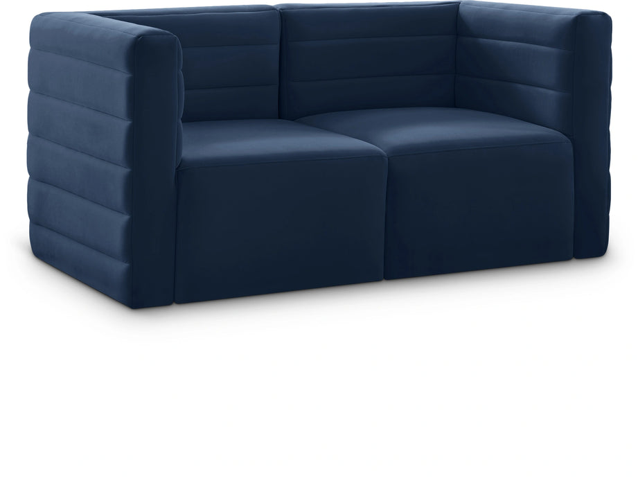 Quincy Navy Velvet Modular Sofa