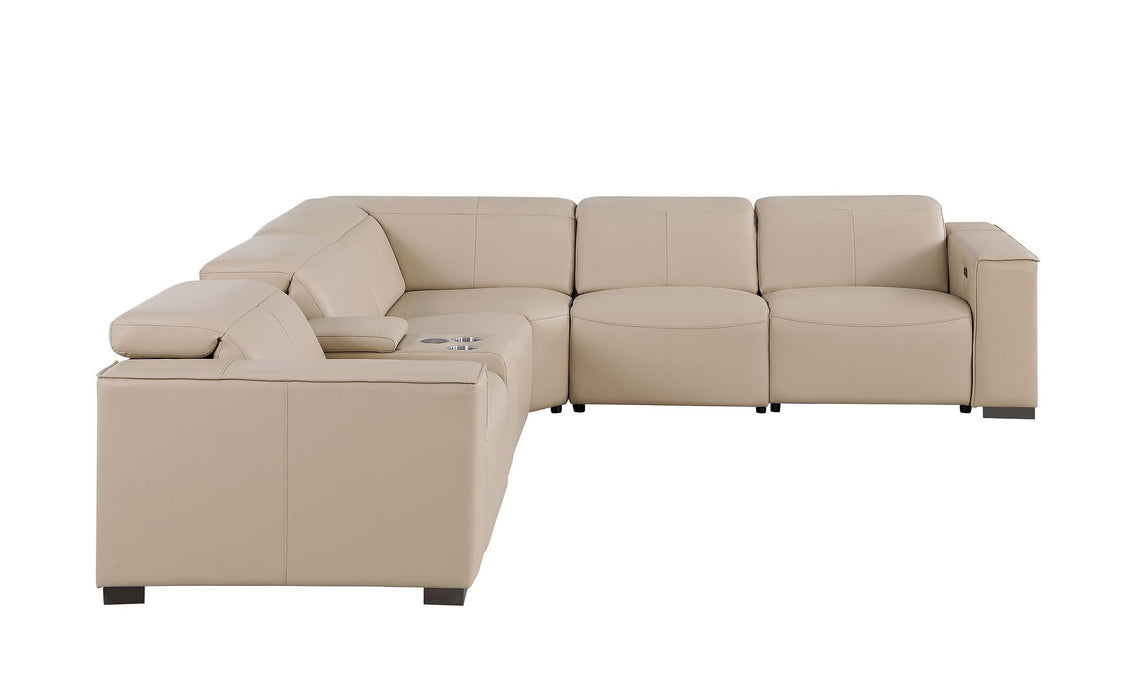 Global United 1208 Beige 6PC Sectional
