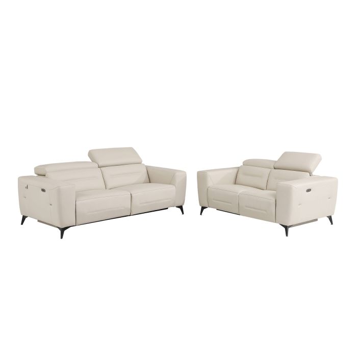 DivanItalia 989 2-Piece Reclining Set (Sofa & Loveseat) | Italian Leather
