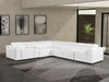 1224 Sectional - White 7pc-4pwr