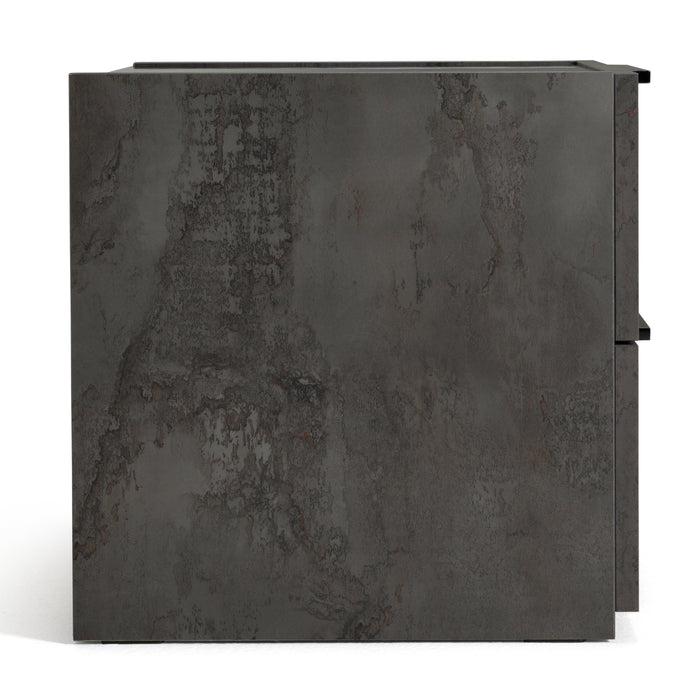 Ferrara - Modern Volcano Oxide Grey Nightstand