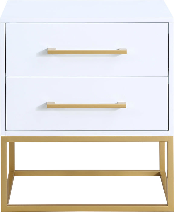 Maxine White / Gold Night Stand