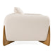 Fleury - Contemporary Cream Fabric and Walnut Lounge Chair