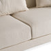 Fleury - Contemporary Cream Fabric and Walnut Sofa