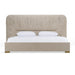 Eastern King Florence - Modern Beige Velvet + Gold Bed