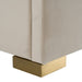Florence - Modern Beige Velvet + Gold Bed