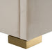 Florence - Modern Beige Velvet + Leatherette Bedroom Set