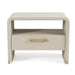 Florence - Modern Beige Leatherette + Gold Nightstand