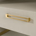 Florence - Modern Beige Leatherette + Gold Nightstand