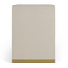 Florence - Modern Beige Leatherette + Gold Nightstand