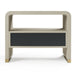 Florence - Modern Beige Leatherette + Gold Nightstand