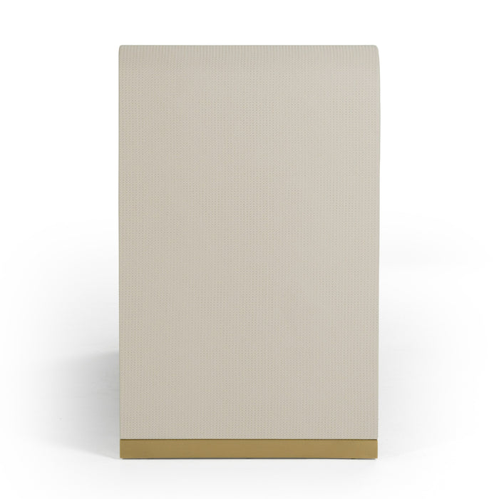 Florence - Modern Beige Leatherette + Gold Dresser