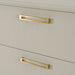 Florence - Modern Beige Leatherette + Gold Chest