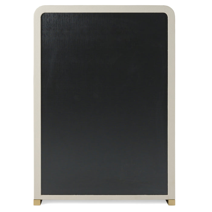 Florence - Modern Beige Leatherette + Gold Chest