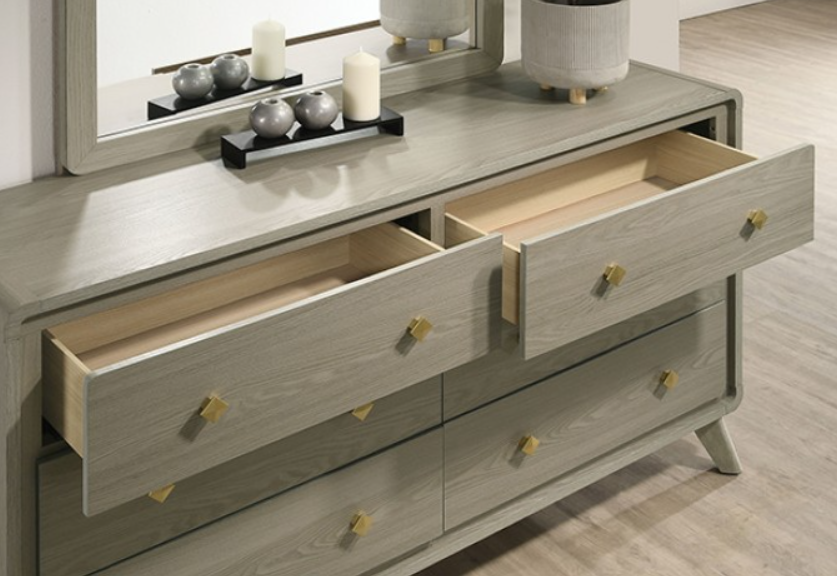 RAIN  DRESSER - Gold Contemporary Dresser | NorCal Furniture Santa Clara CA