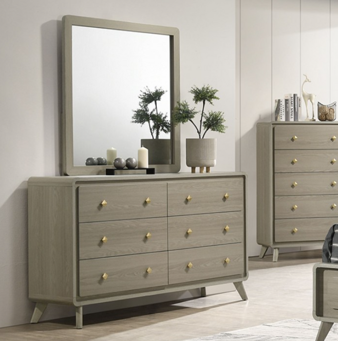 RAIN  MIRROR - Grey Contemporary Mirror | NorCal Furniture Santa Clara CA