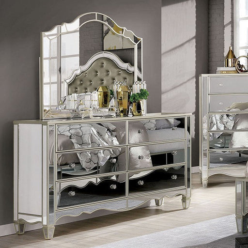 ALIORA  DRESSER - Grey Glam Dresser | NorCal Furniture Santa Clara CA