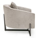 Forbis - Contemporary Light Grey Fabric + Bronze Accent Chair